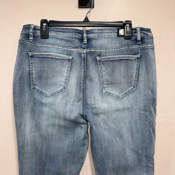 Earl Jeans Skinny Ankle Jeans Women's Size 16 Embroidered Flowers - Picture 5 of 7